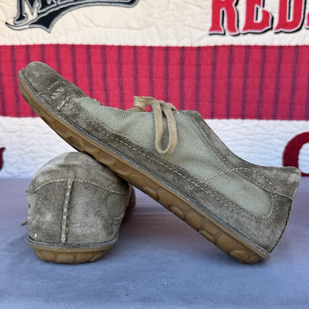 Size 13 - Patagonia Olulu Men's Hiking Shoes Sage Khaki Leather Hemp Low Top - Picture 10 of 11